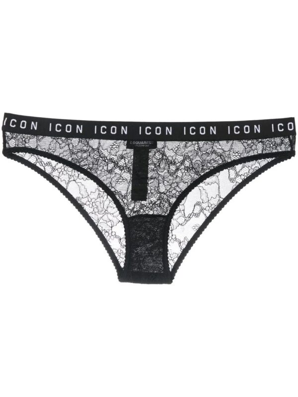 DSQUARED2  lace logo-waist briefs