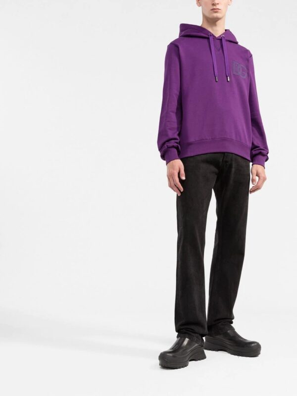 Dolce & Gabbana  embroidered-logo pullover hoodie - Image 2