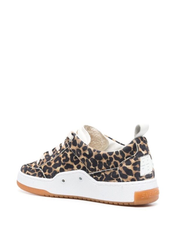 Golden Goose leather leopard-print sneakers - Image 3