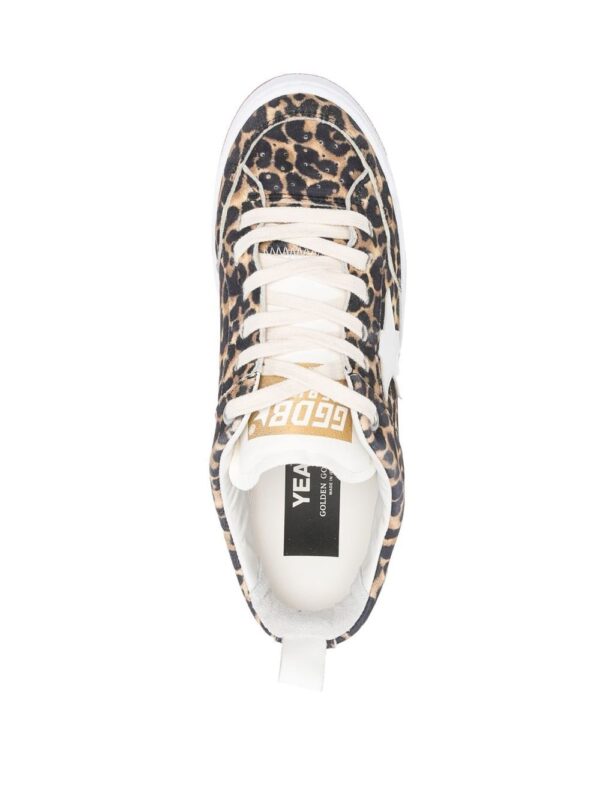 Golden Goose leather leopard-print sneakers - Image 4