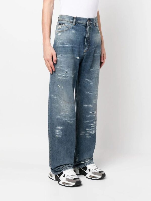Dolce & Gabbana  distressed wide-leg jeans - Image 3