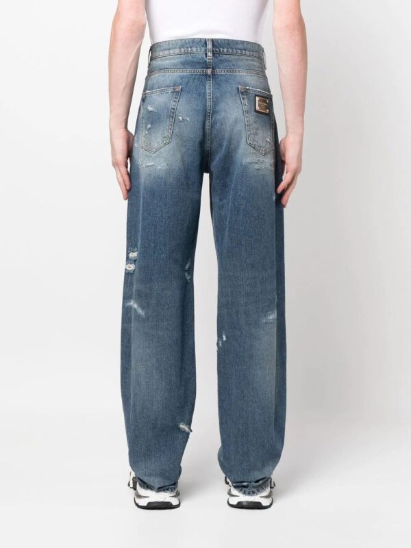 Dolce & Gabbana  distressed wide-leg jeans - Image 4