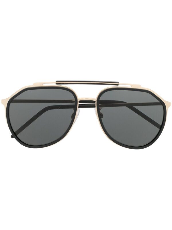 Dolce & Gabbana Eyewear logo-engraved pilot-frame sunglasses
