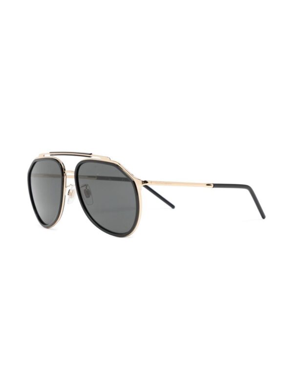 Dolce & Gabbana Eyewear logo-engraved pilot-frame sunglasses - Image 2