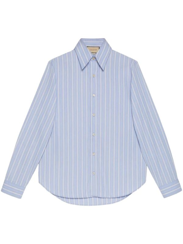 Gucci point-collar striped shirt