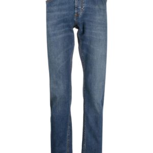 Alexander McQueen  embroidered-logo slim-fit jeans