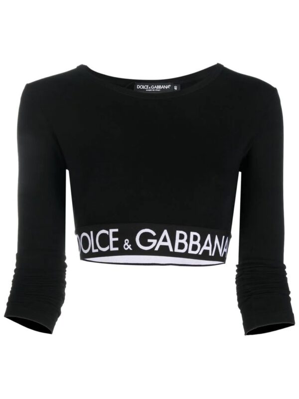 Dolce & Gabbana  logo-band crop top