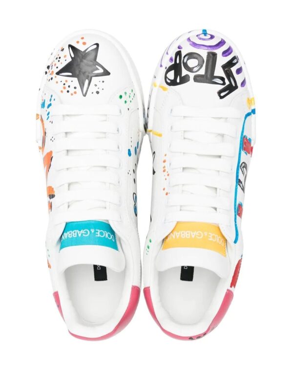 Dolce & gabbana  Portofino painted lace-up sneakers - Image 4