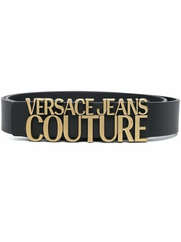 Versace logo-plaque detail belt