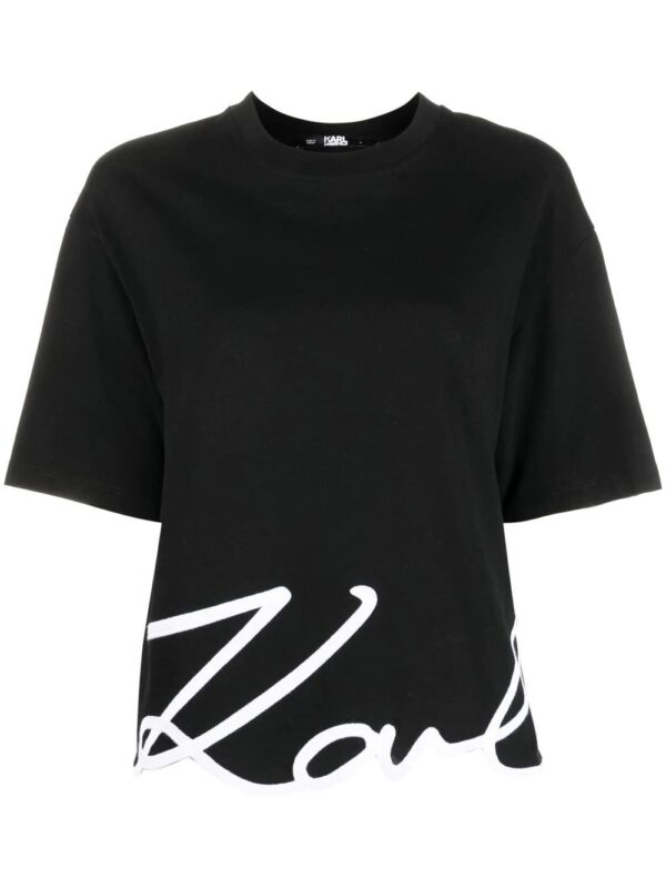 Karl Lagerfeld  Signature-hem T-shirt