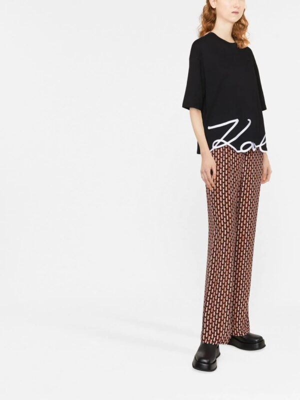 Karl Lagerfeld  Signature-hem T-shirt - Image 4