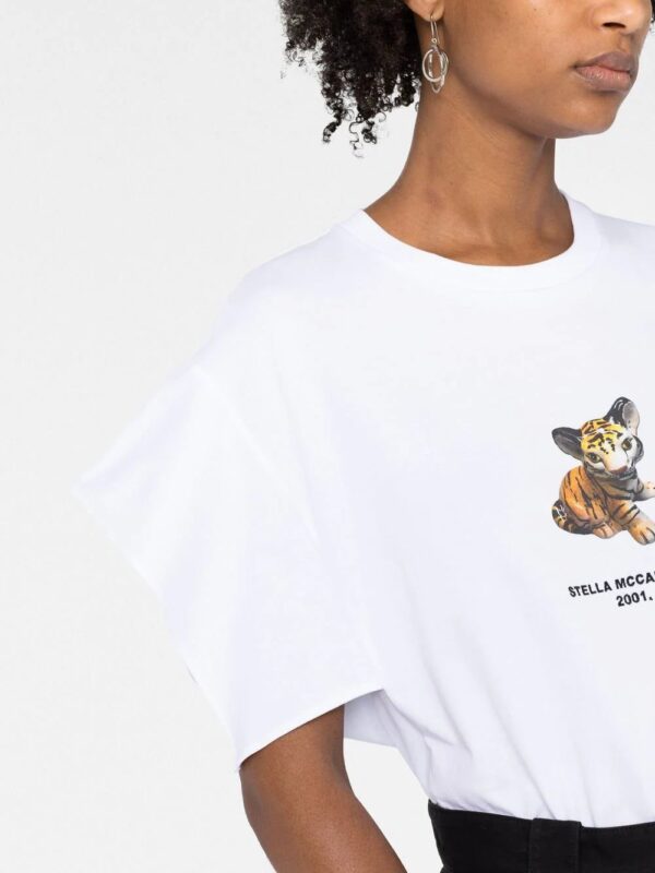 Stella McCartney  Tiger-print cotton T-shirt - Image 3