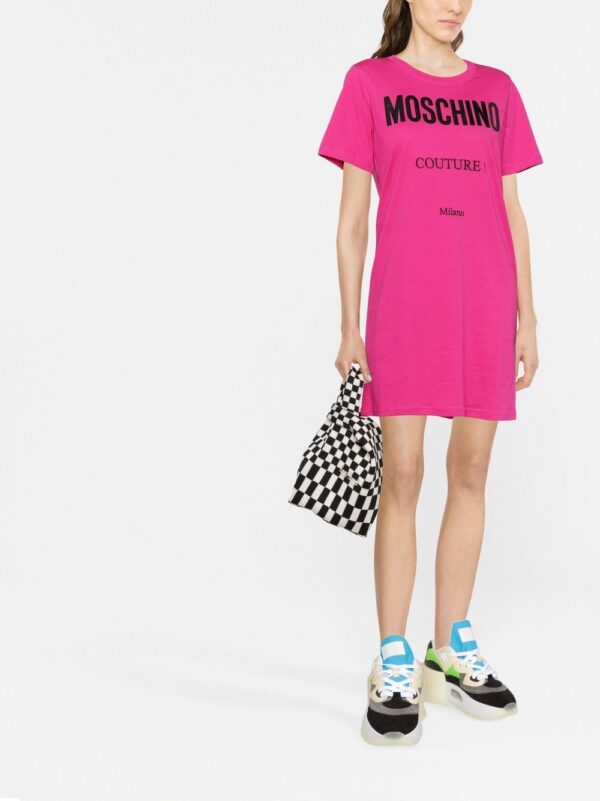 Moschino logo-print T-shirt dress - Image 4