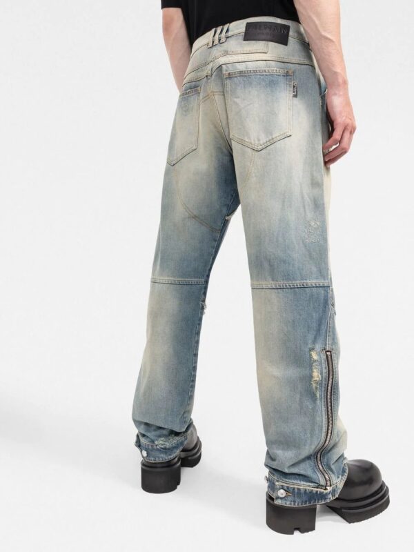 Balmain  distressed wide-leg jeans - Image 3