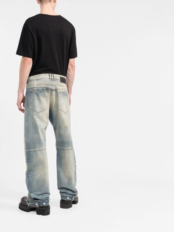 Balmain  distressed wide-leg jeans - Image 4