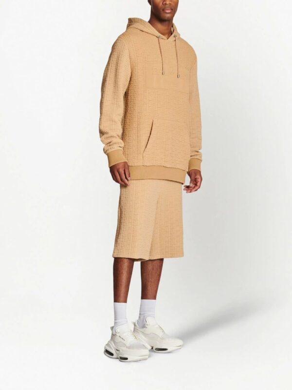 Balmain  monogram embossed hoodie - Image 2