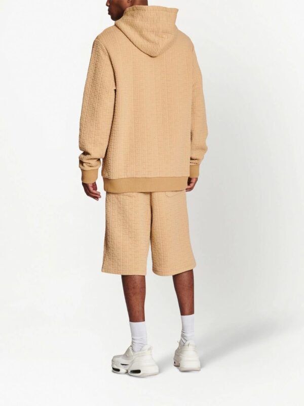 Balmain  monogram embossed hoodie - Image 4
