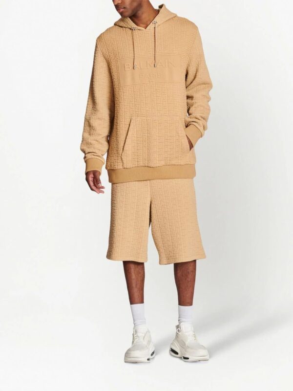 Balmain  monogram embossed hoodie - Image 3