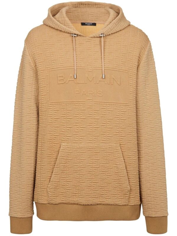 Balmain  monogram embossed hoodie