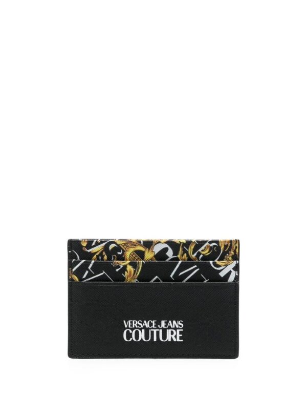 Versace Jeans Couture  logo-print leather cardholder