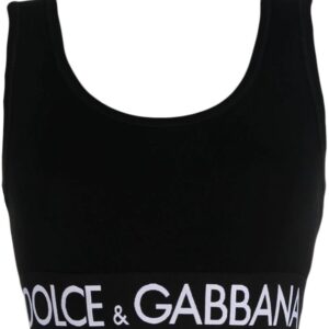 Dolce & Gabbana logo-band cropped tank top