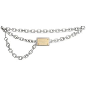 Dolce & gabbana  anchor-chain logo-plaque belt