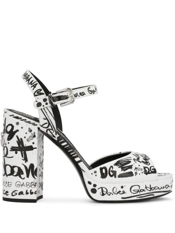 Dolce & gabbana  graphic-print platform sandals