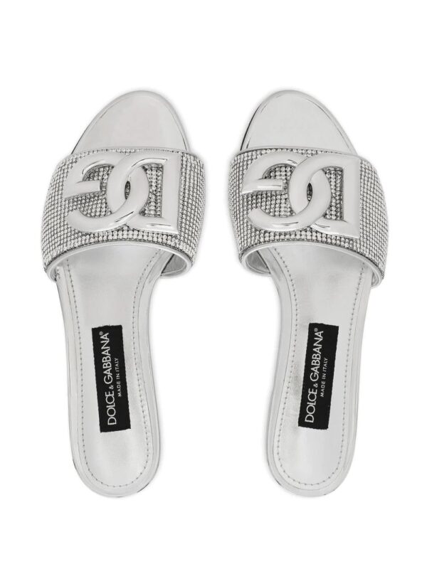 Dolce & Gabbana  crystal-embellished flat slides - Image 4