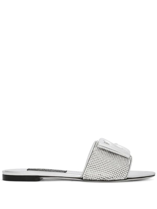 Dolce & Gabbana  crystal-embellished flat slides