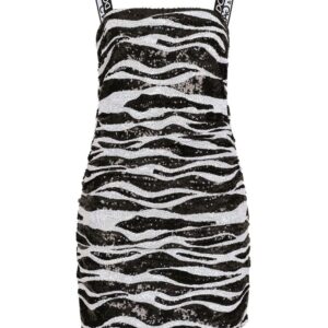 Dolce & Gabbana sequin-embellished zebra print mini dress