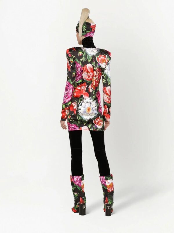 Dolce & Gabbana  floral-print minidress - Image 4