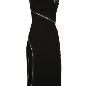 Dolce & Gabbana asymmetric zip-detail midi dress