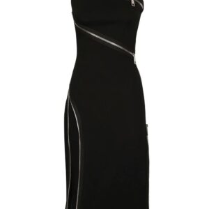 Dolce & Gabbana  asymmetric zip-detail midi dress