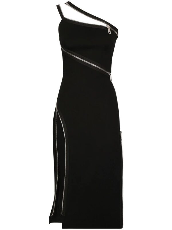 Dolce & Gabbana  asymmetric zip-detail midi dress