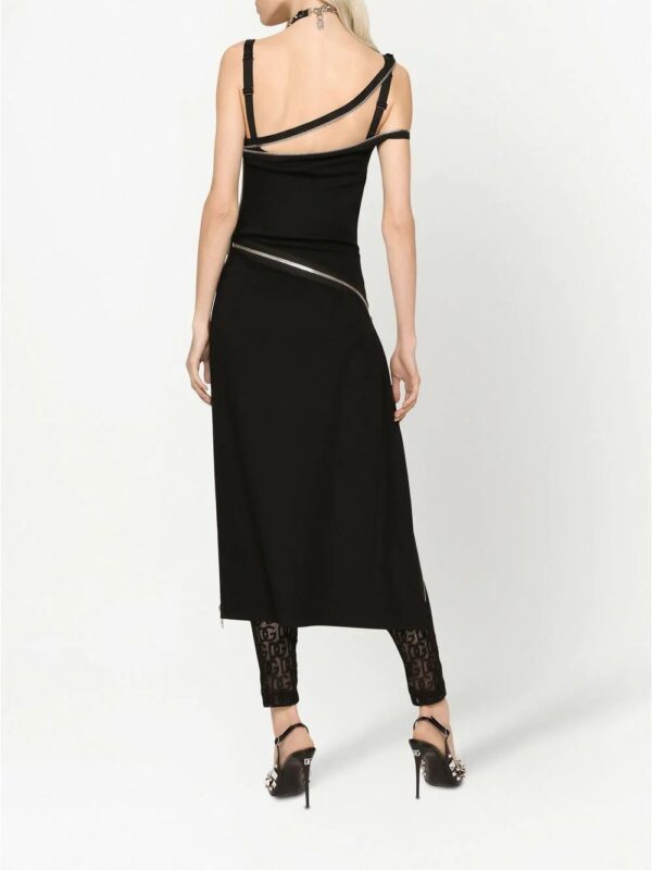 Dolce & Gabbana  asymmetric zip-detail midi dress - Image 4