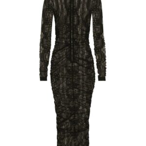 Dolce & Gabbana  semi-sheer lace roll-neck dress