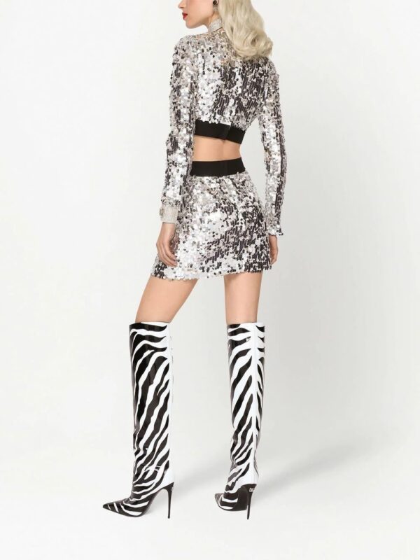Dolce & Gabbana  cropped sequin-embellished top - Image 4