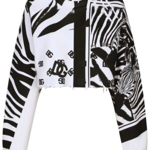 Dolce & Gabbana  zebra print cropped sweatshirt