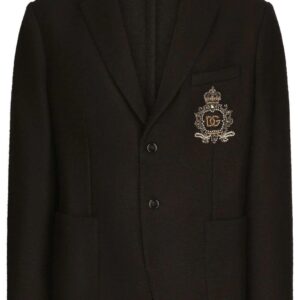 Dolce & Gabbana  embroidered logo-crest blazer