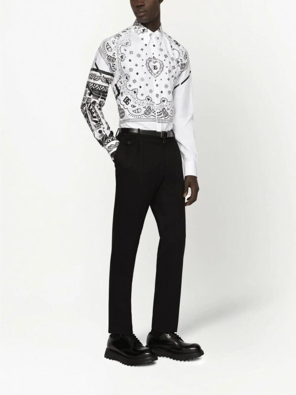 Dolce & gabbana  DG bandana-print slim-fit shirt - Image 3