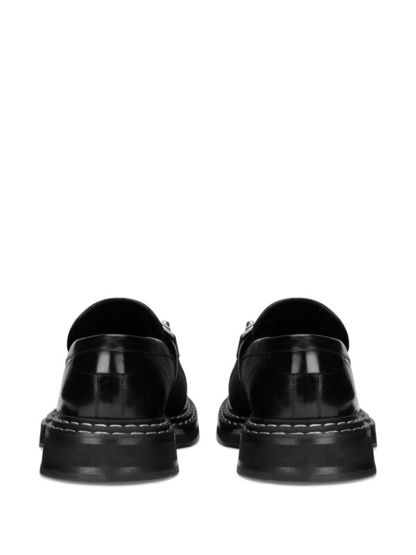 Dolce & Gabbana  logo plaque leather loafers - Image 3