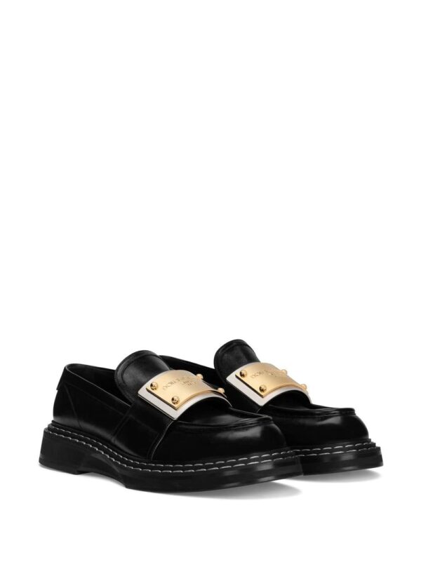 Dolce & Gabbana  logo plaque leather loafers - Image 2
