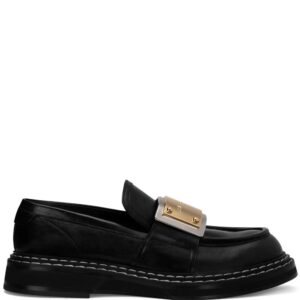 Dolce & Gabbana  logo plaque leather loafers