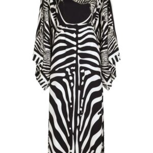Dolce & Gabbana  zebra print draped midi dress