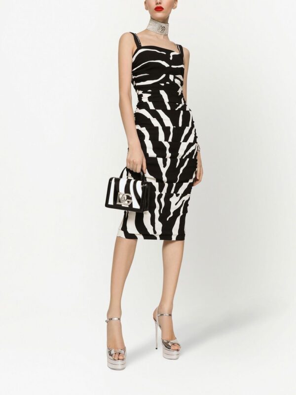 Dolce & Gabbana Cady zebra print midi dress - Image 2