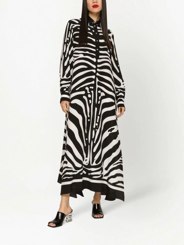 Dolce & Gabbana  zebra print crêpe de chine kaftan - Image 3
