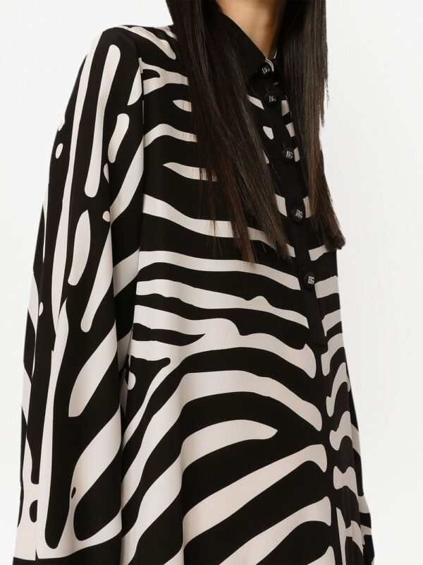 Dolce & Gabbana zebra-print crepe-de-chine kaftan - Image 5