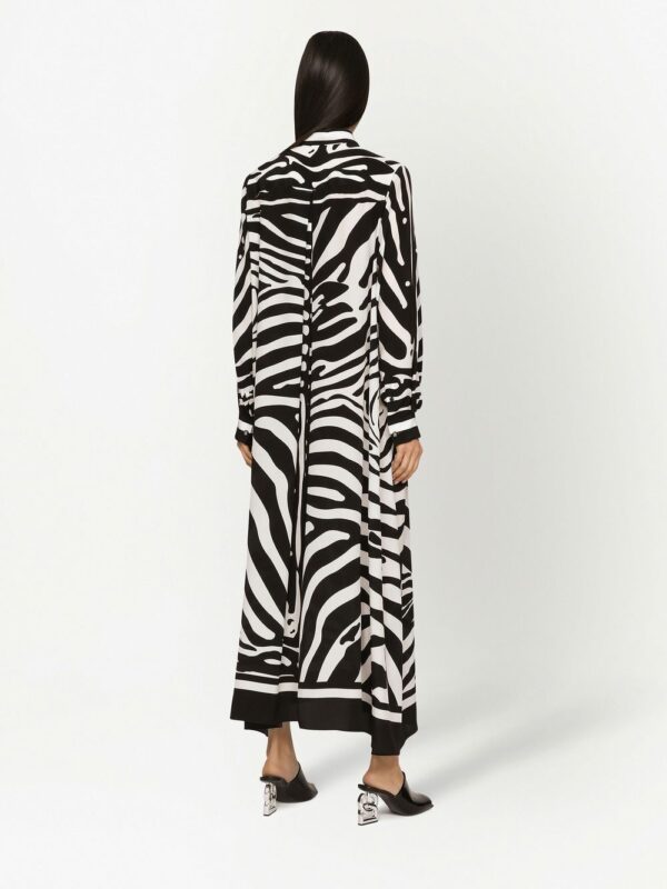 Dolce & Gabbana zebra-print crepe-de-chine kaftan - Image 2
