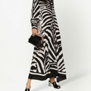 Dolce & Gabbana zebra-print crepe-de-chine kaftan