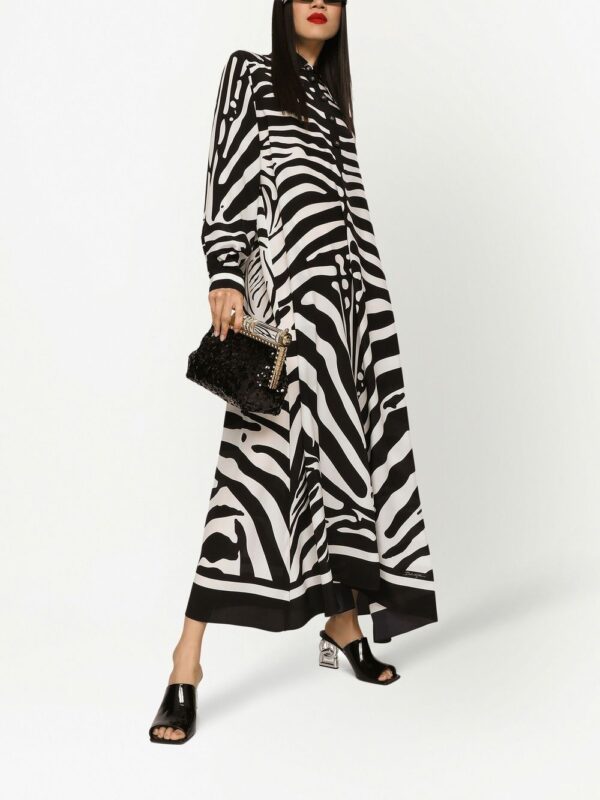 Dolce & Gabbana zebra-print crepe-de-chine kaftan
